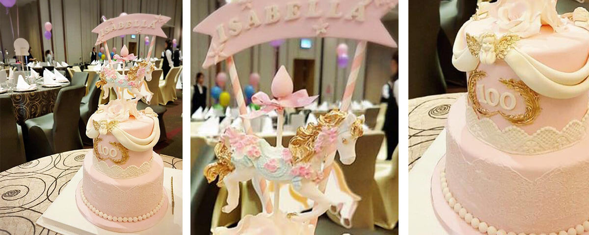 Custom-made fondant cake